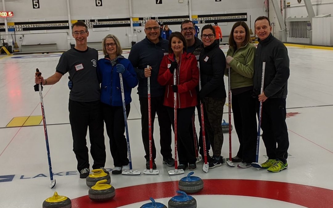 curlers at Rayjon's 3rd annual Family Curling Event 2019